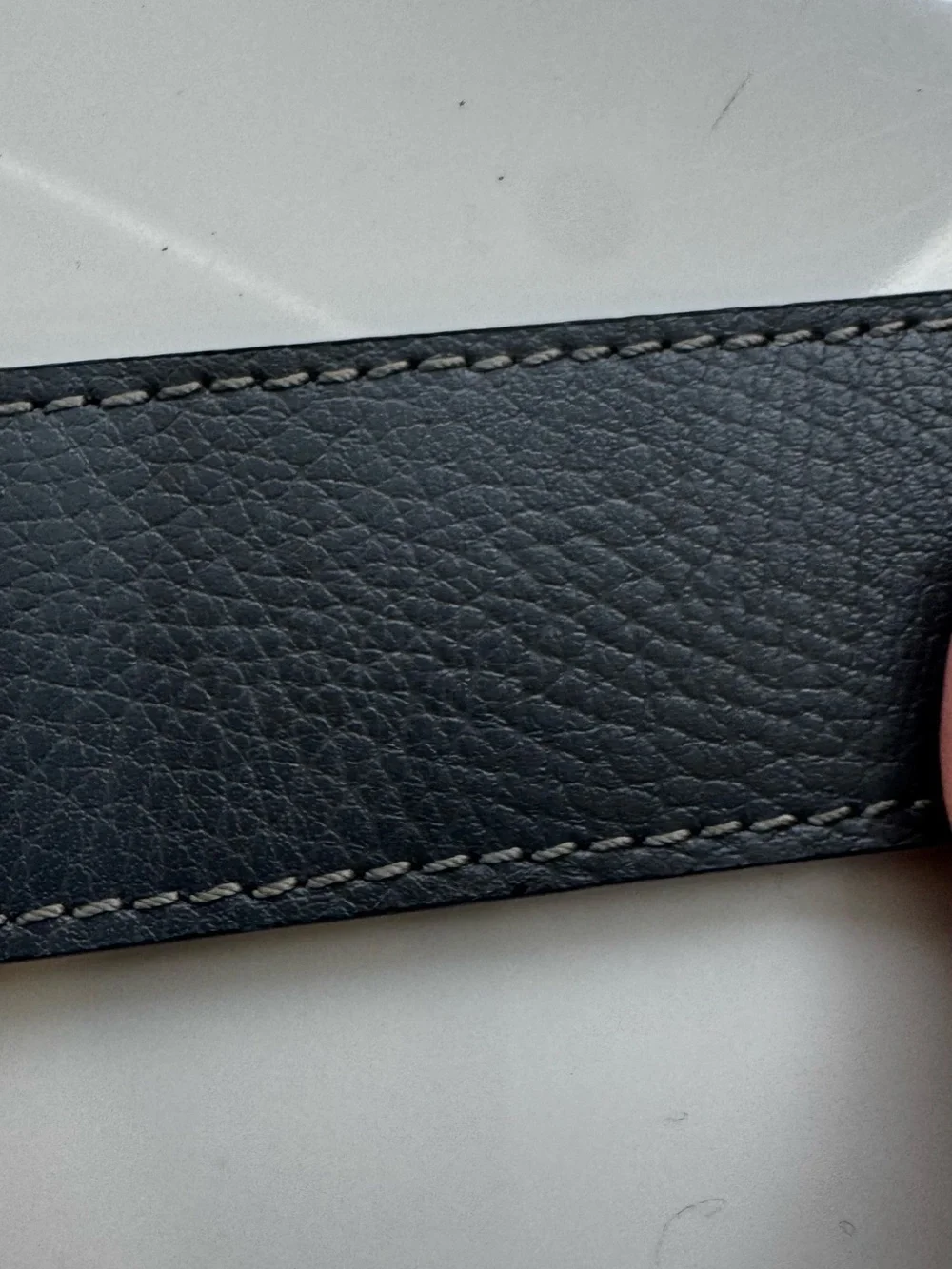 Nike Black Leather Belt with Silver Buckle